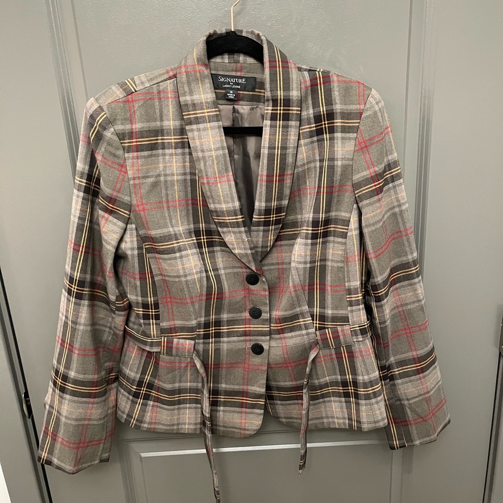 Plaid Signature by Larry Levine blazer